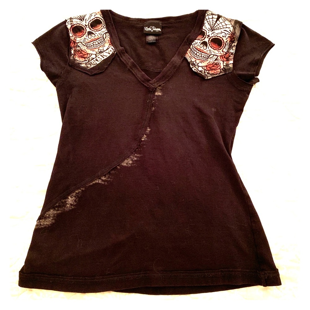 Lucky Thirteen Large t-shirt. Runs small.